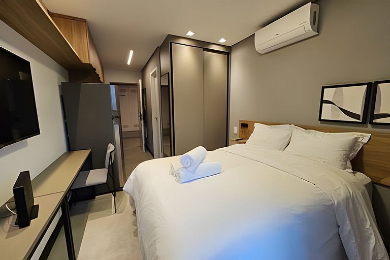 Studio completo próximo ao Shopping.