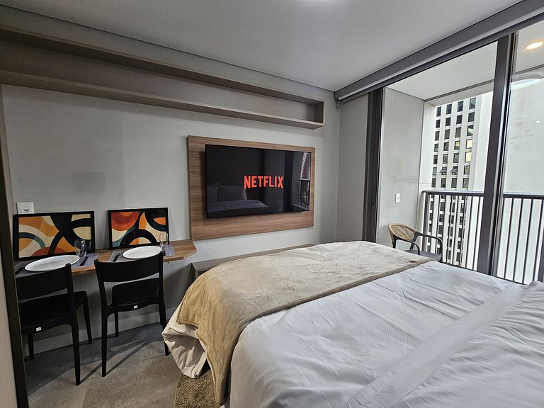 Studio Moderno no Eixo Platina - 500m Metrô Carrão