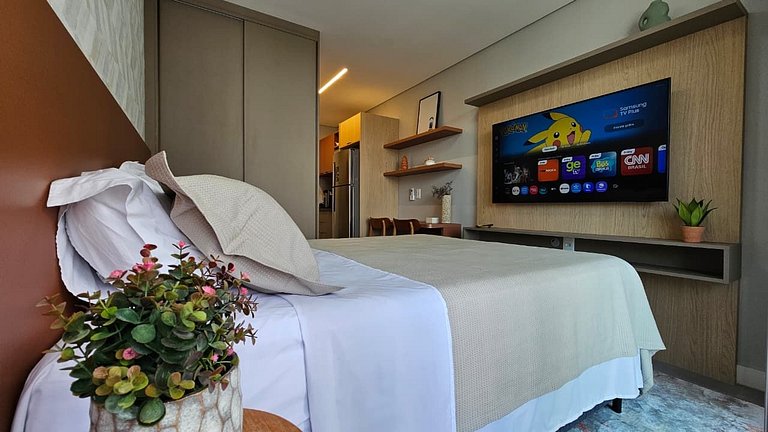 Studio novo e moderno em um edifício exclusivo